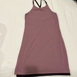 Reversible eggplant & lavender halter sundress